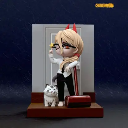 Power Chibi (Chainsaw Man) 3D-Druckmodell, Fan-Art für Heimwerker