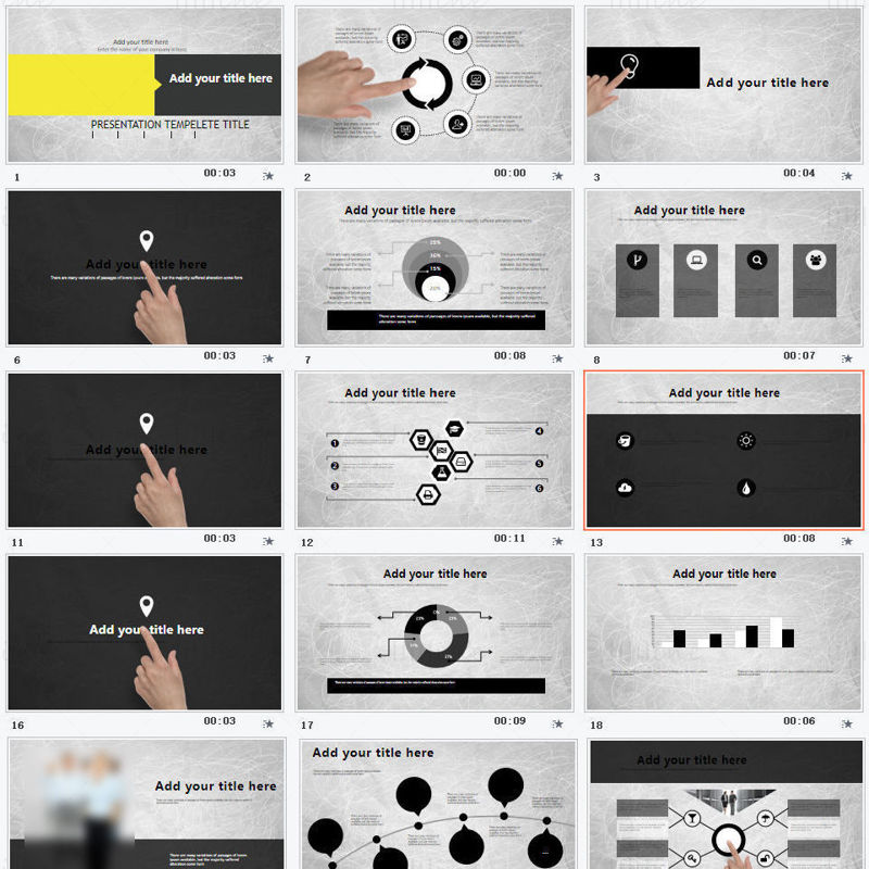 Black and yellow theme ppt simple template