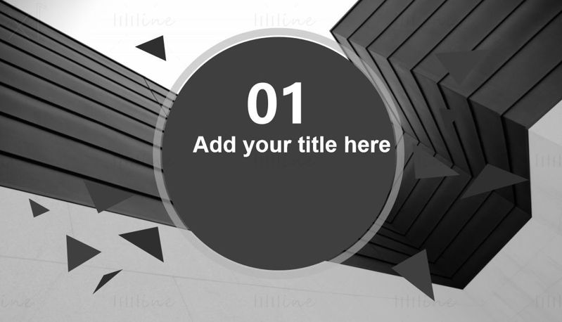 Light black theme ppt template