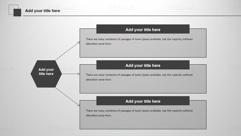 Light black theme ppt template