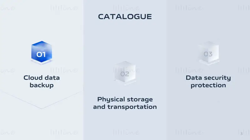 Modelo PPT de relatório de trabalho azul