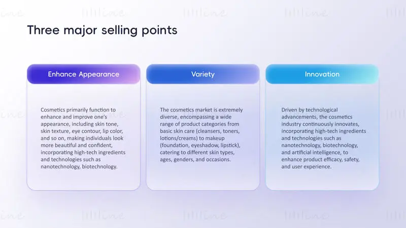 Modelo PPT de relatório de negócios azul e roxo