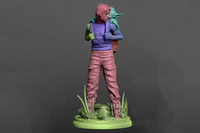 Modello di stampa 3D premium Luke & Yoda STL