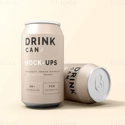 Premium Mockup Drink can design