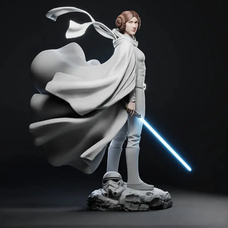 Princess Leia - Star Wars Print 3D Model STL