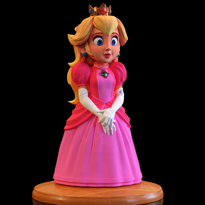 Princess Peach film 3d-utskrift modell STL