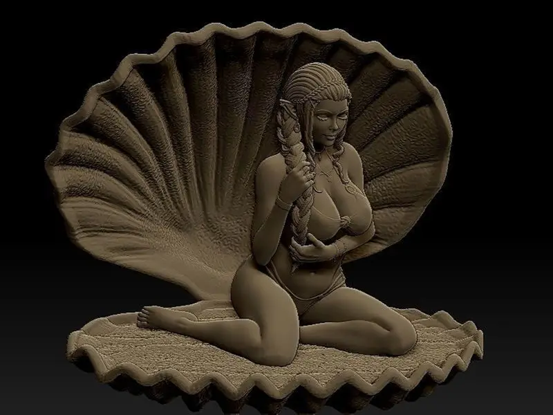 Princess Zelda on the beach 3D Print Model STL Files
