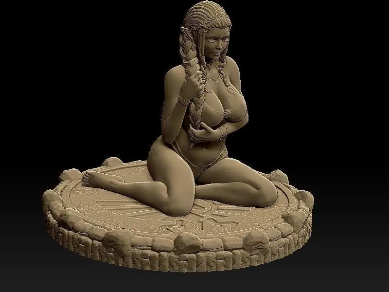 Princess Zelda on the beach 3D Print Model STL Files