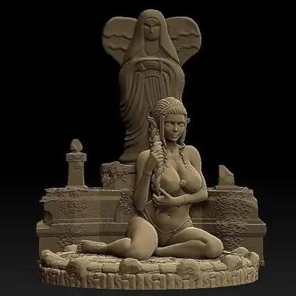 Princess Zelda on the beach 3D Print Model STL Files