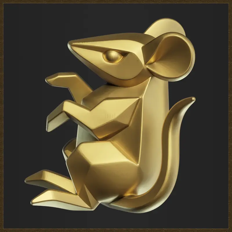 可打印鼠标珠宝设计3D打印模型