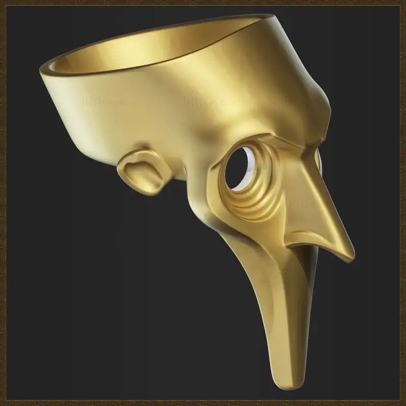 3D-model za tiskanje maske kužnega zdravnika
