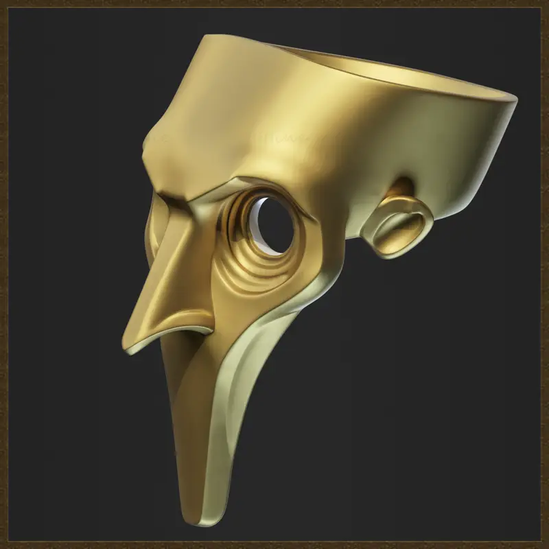 3D-model za tiskanje maske kužnega zdravnika