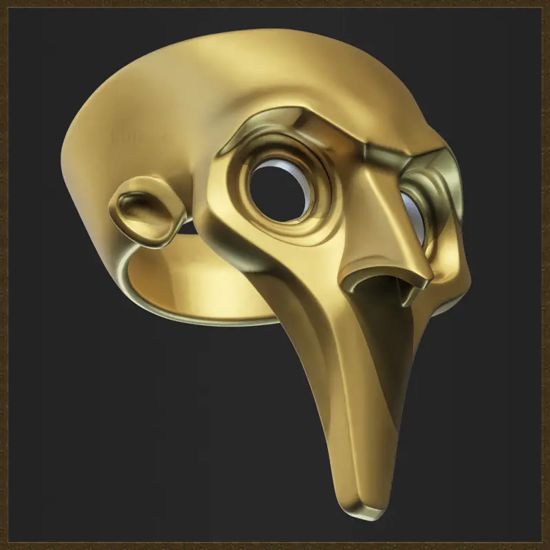 3D-model za tiskanje maske kužnega zdravnika