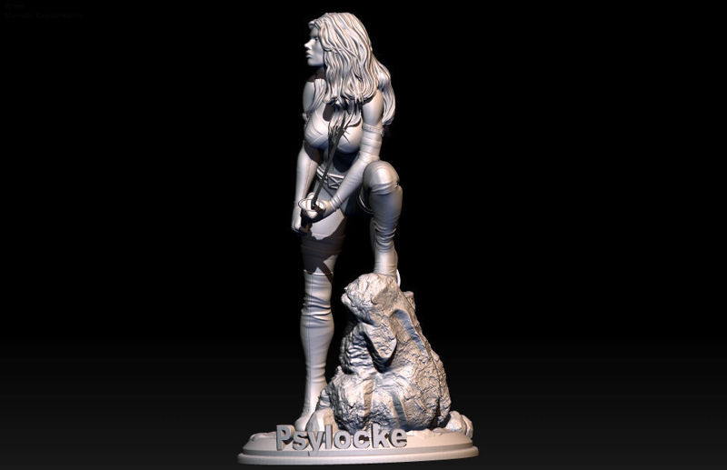 Psyloke Statues Model 3D gata de imprimat