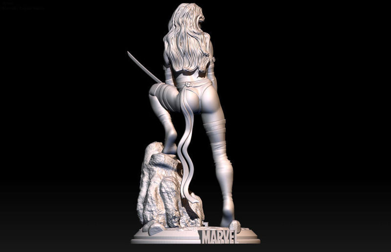 Modèle 3D de statues de Psyloke prêt à imprimer