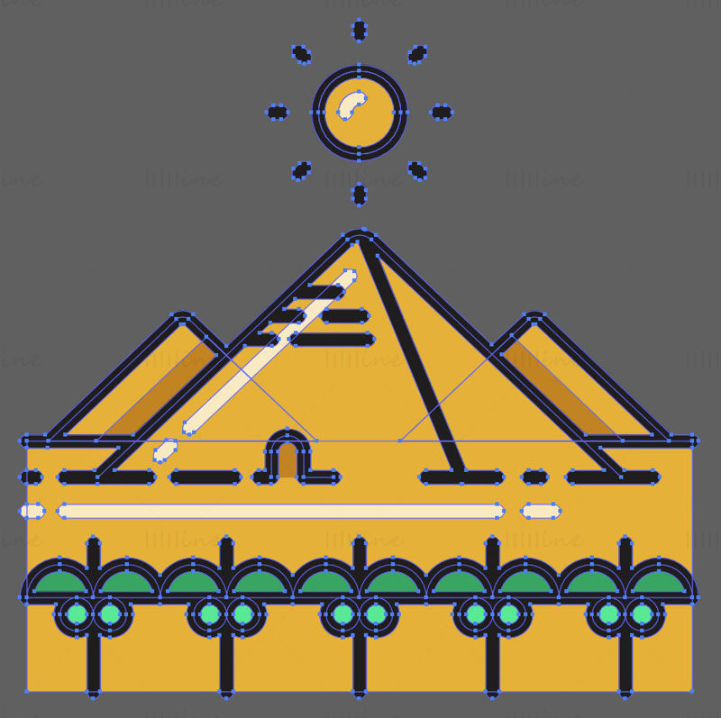 Pyramid vector illustration