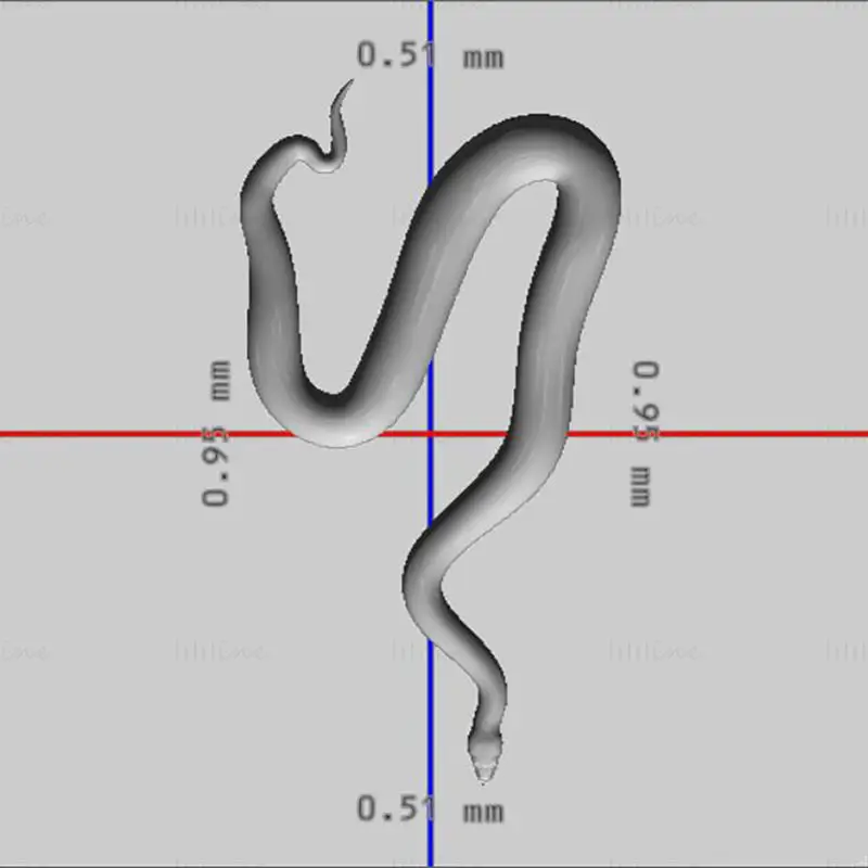 Modelo de impressão 3D de cobra Python
