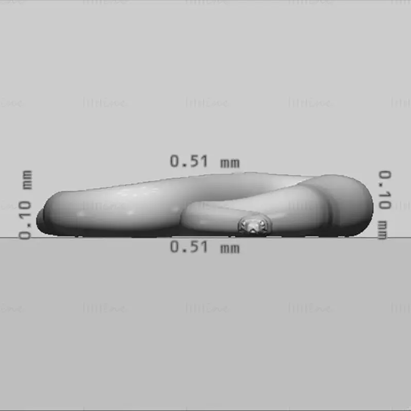 Python Snake 3D-utskriftsmodell