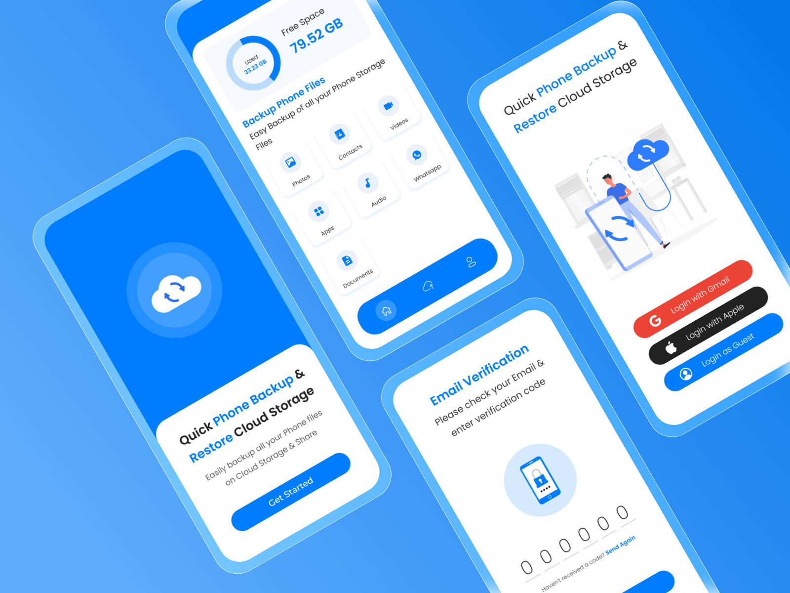 Quick Phone Backup App (Part 2) UI UX Design