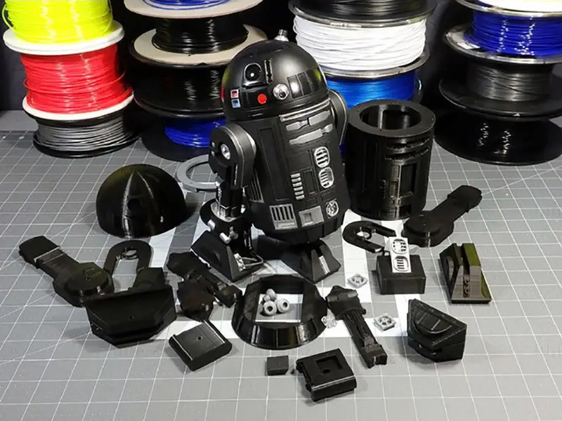 Réplique du droïde astromech R2-D2, modèle d'impression 3D STL