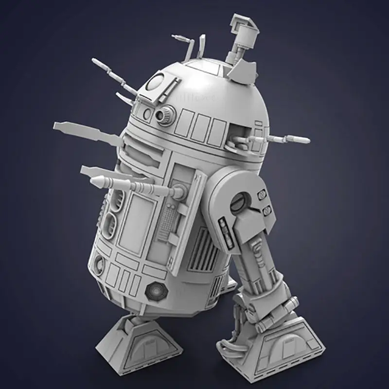 Droid R2-D2 - 3D tiskalni model Vojne zvezd STL