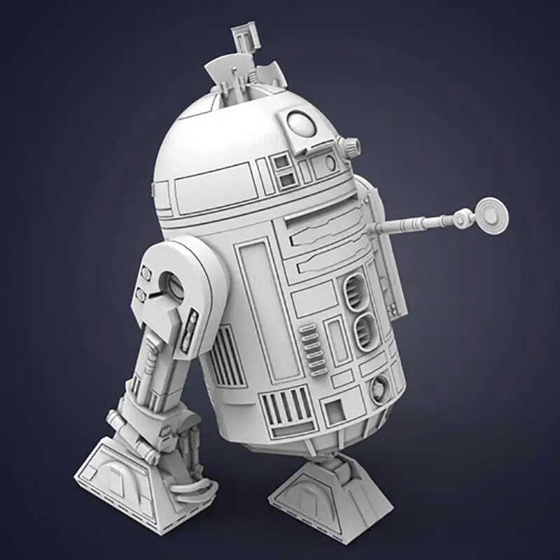 نموذج مطبوع ثلاثي الأبعاد لروبوت R2-D2 من Star Wars - STL