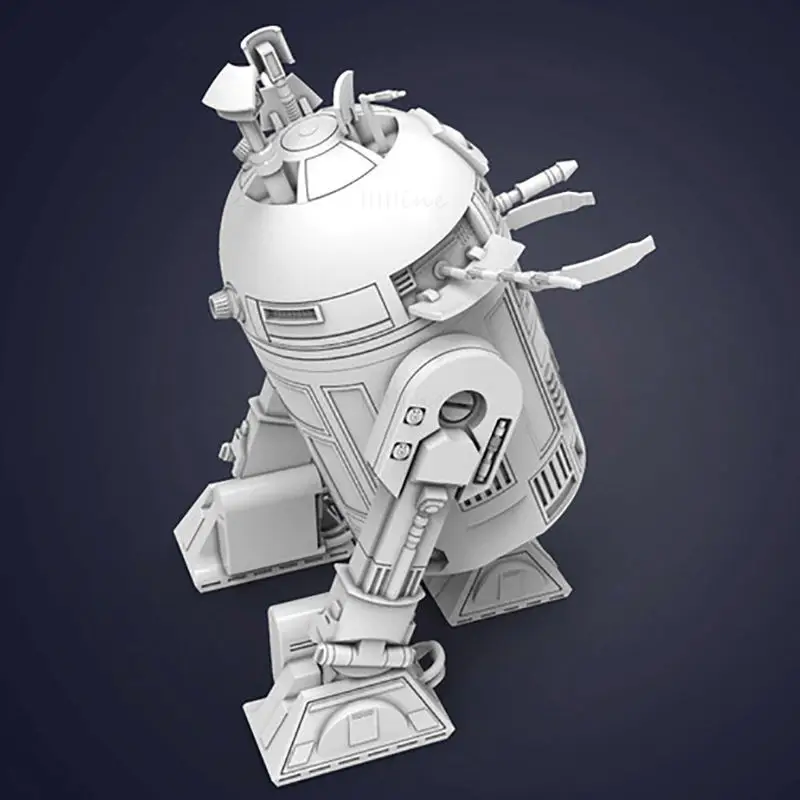 Droid R2-D2 - 3D tiskalni model Vojne zvezd STL