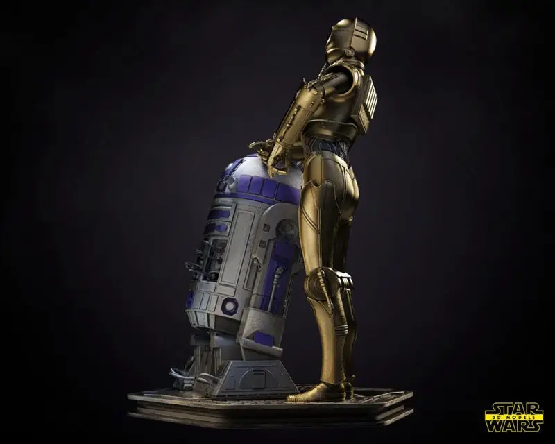 R2D2 a C3PO - Star Wars 3D Print Model STL