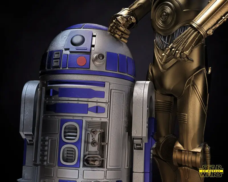 R2D2 ve C3PO - Star Wars 3D Baskı Modeli STL