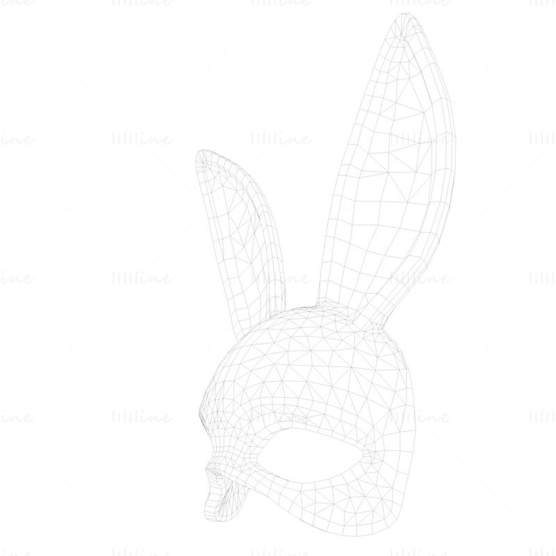 نموذج ثلاثي الأبعاد لحزمة قناع الأرنب