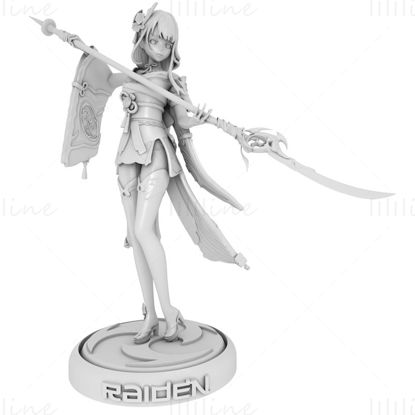 Raiden Shogun 3d-utskrift modell STL