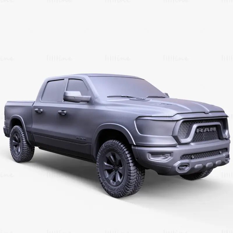 RAM 1500 Rebel CREW Cab Vehicle 3D Model