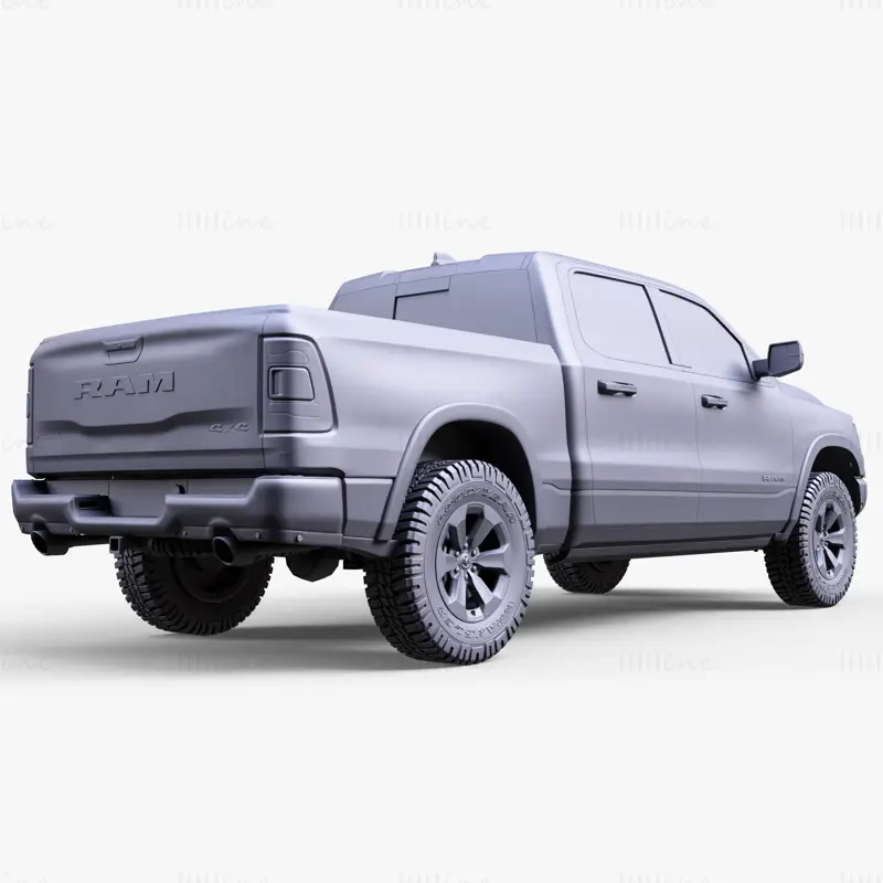 RAM 1500 Rebel CREW Cab Vehicle 3D Model