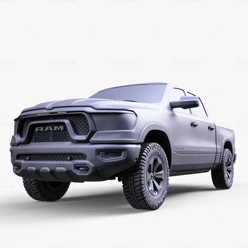 RAM 1500 Rebel CREW Cab Vehicle 3D Model