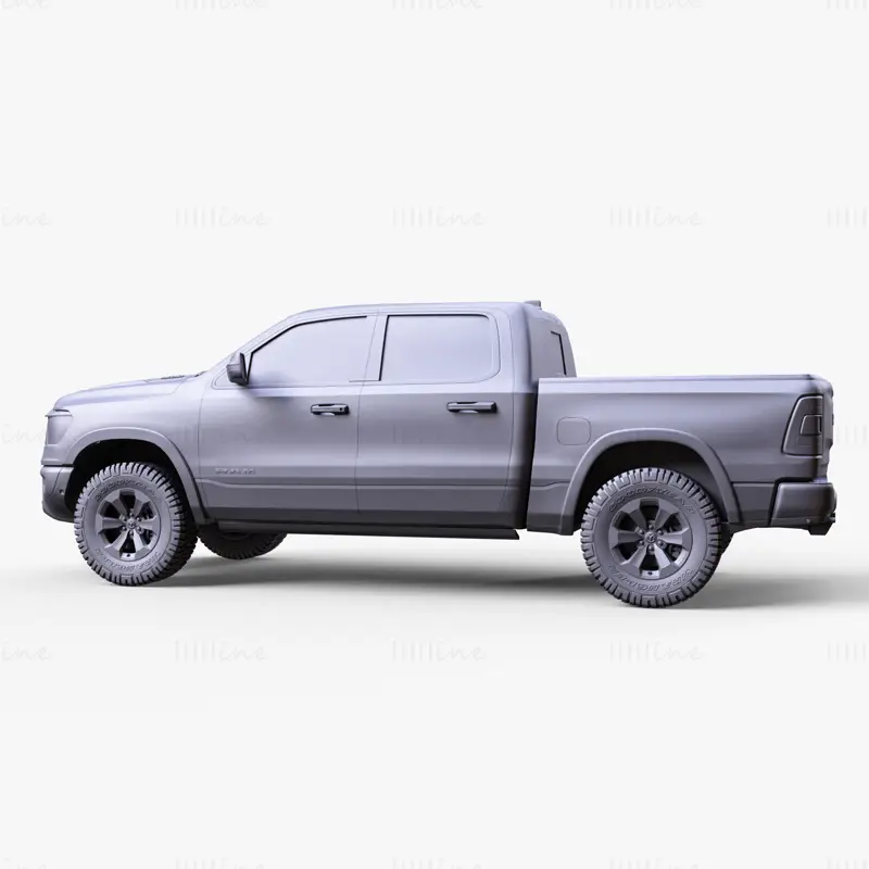 RAM 1500 Rebel CREW Cab Vehicle 3D Model