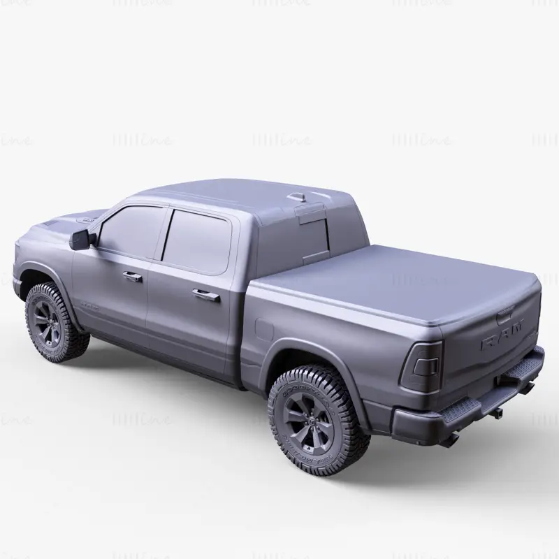 RAM 1500 Rebel CREW Cab Vehicle 3D Model