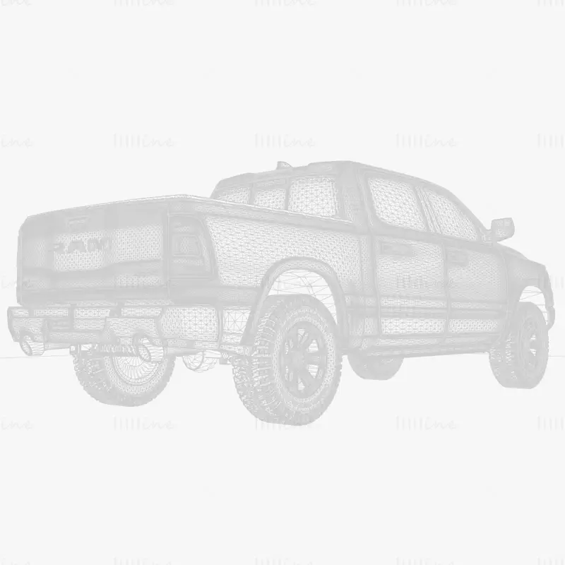 RAM 1500 Rebel CREW Cab Vehicle 3D Model