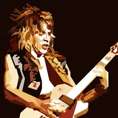 Randy Rhoads Black Sabbath Metal китарист Vector