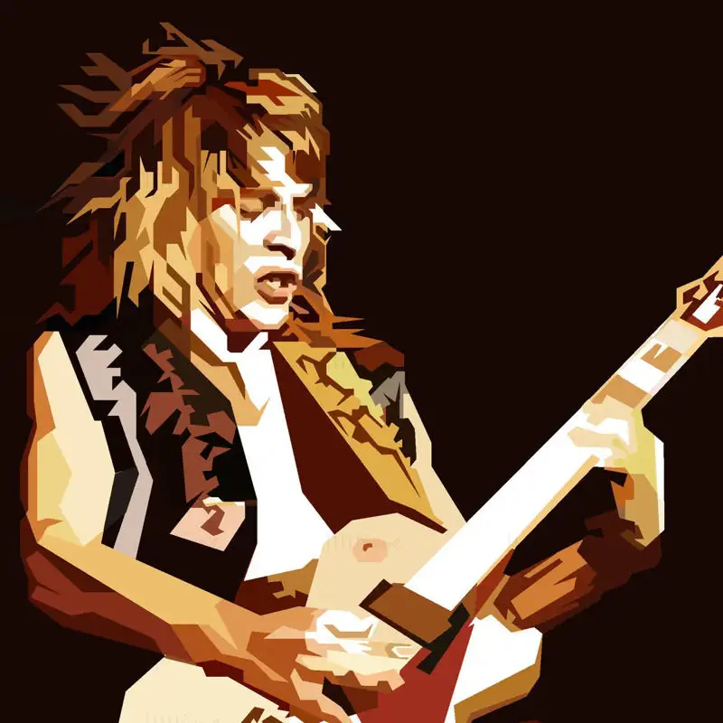 Randy Rhoads Black Sabbath Metal Guitarist Vector