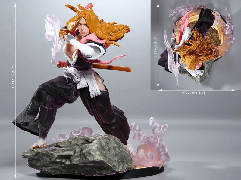 Rangiku Matsumoto - Bleach 3D tiskový model STL