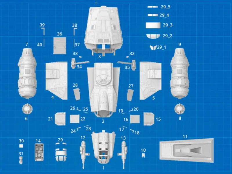 Razor Crest - Star Wars 3D tiskový model STL