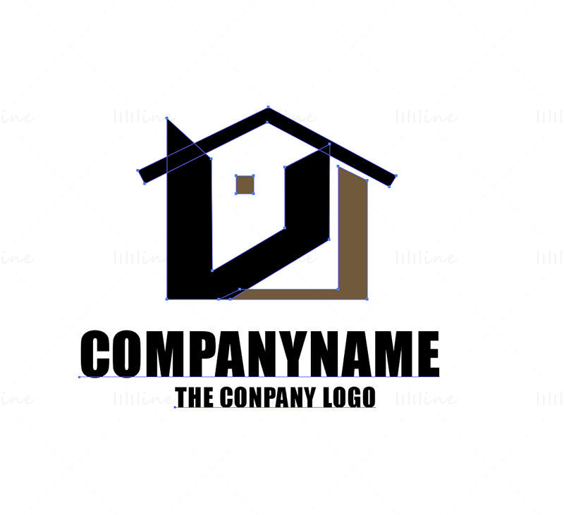 Icona del logo vettoriale immobiliare