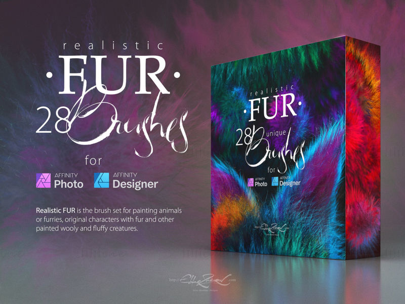 Pensule realiste FUR pentru Affinity Photo / Affinity Designer