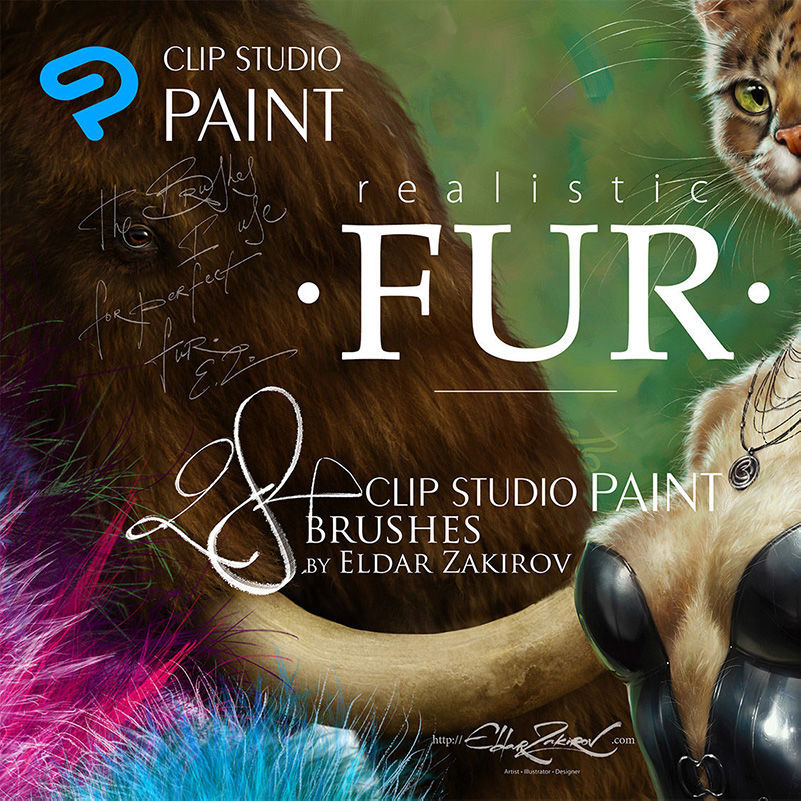 Realistic FUR Brushes for CLIP STUDIO PAINT