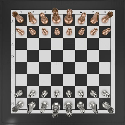 C4D逼真的国际象棋游戏3D模型