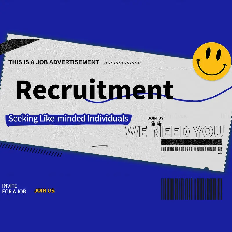 Plantilla de póster de reclutamiento