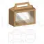 Rectangular transparent packaging box dieline vector