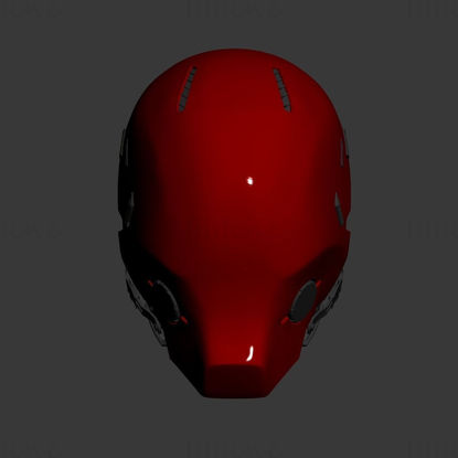 Modelo de impresión en 3D del casco de Arkham Knight de Capucha Roja