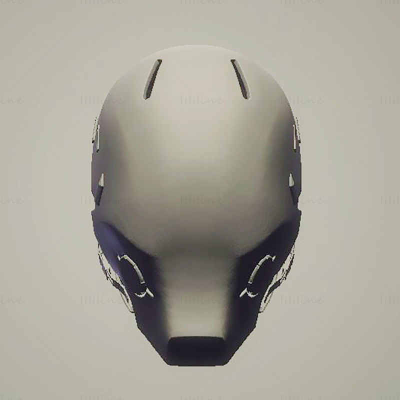Modelo de impresión en 3D del casco de Arkham Knight de Capucha Roja