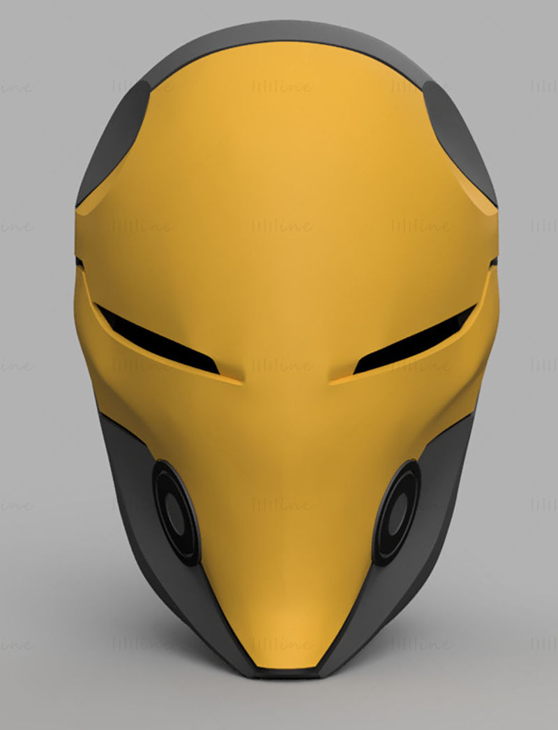 Capucha roja Ninja cíborg Casco Modelo 3D listo para imprimir